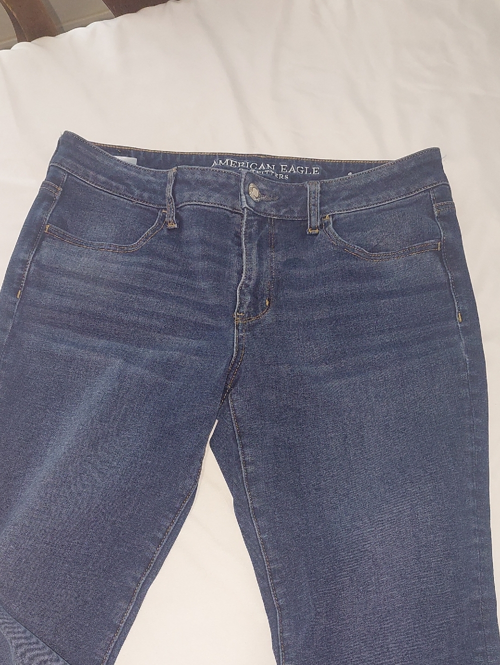 American Eagle Outfitters Women’s Dark Indigo Skinny Jeans. Size 12 - Picture 2 of 10